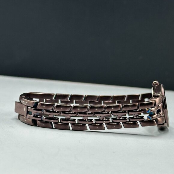 3/$30 Armitron Watch Women Metallic Brown Date Window Round Dial 8 Inch - Picture 14 of 16